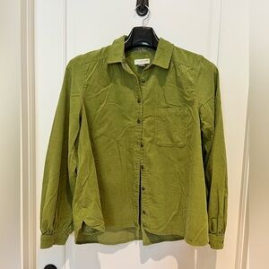 Anthropologie Pilcro and the Letterpress Green Button-Up Shirt